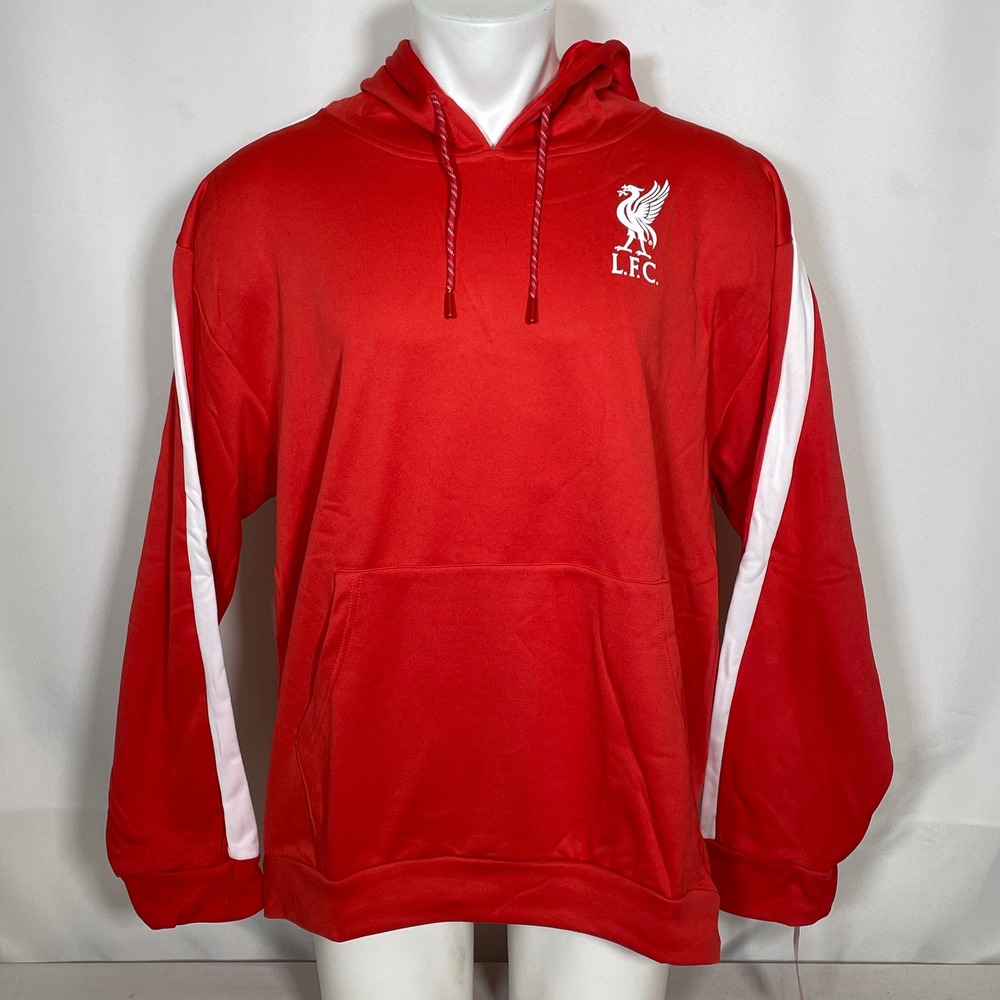 Liverpool FC Side Step Icon Sports Red Performance Hoodie Men's XL NWT